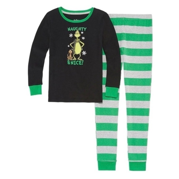 NWOT Dr. Seuss Naughty & Nice Pajama Set - Picture 1 of 4